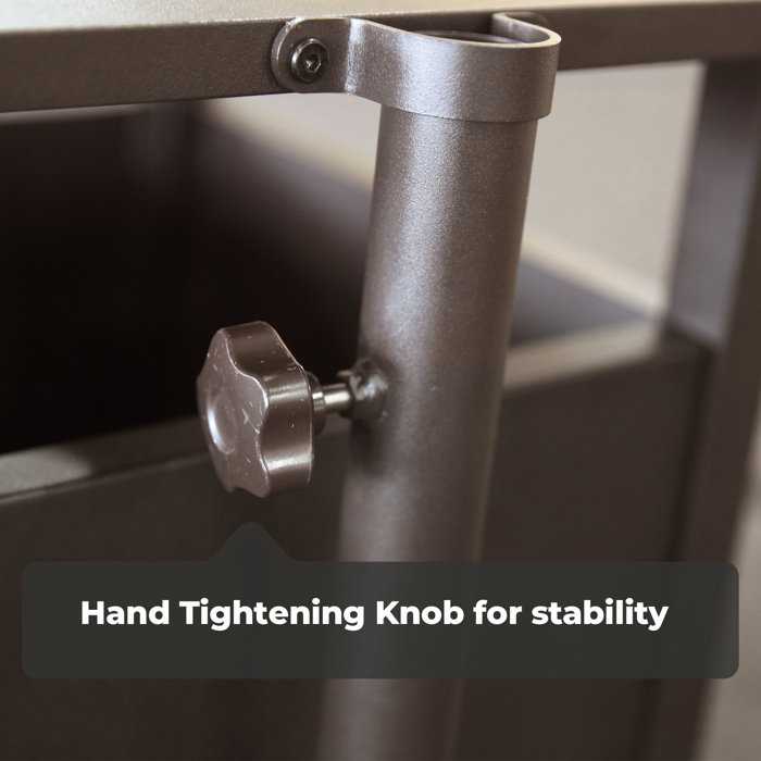 Arlmont & Co. Fletcher Steel Free Standing Umbrella Base with Wheels